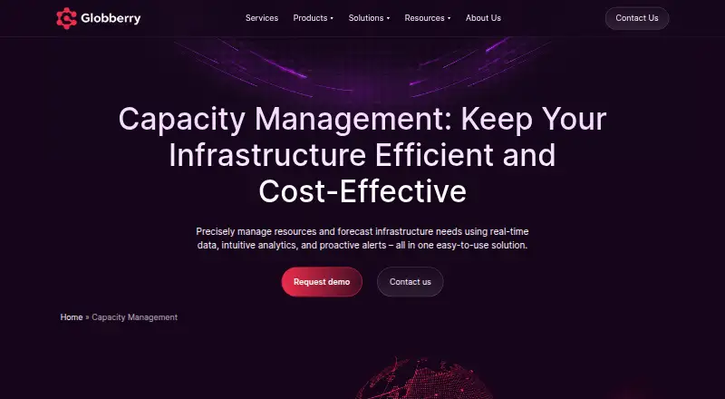 Globberry Capacity Management's website