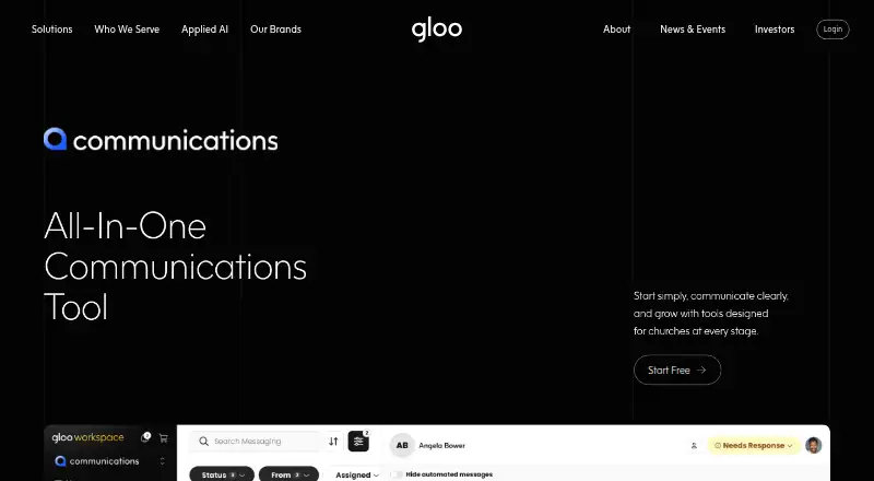 Gloo Communications's website