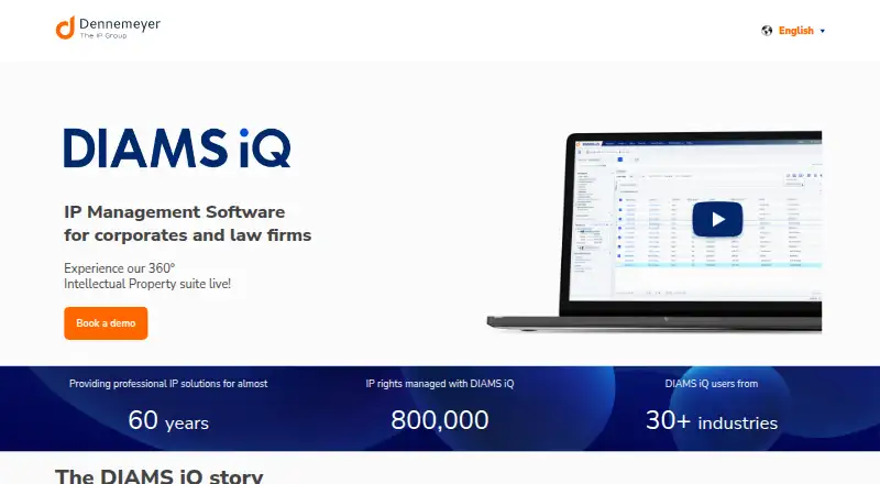 The DIAMS iQ homepage