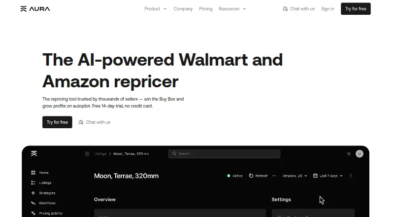 Aura's website