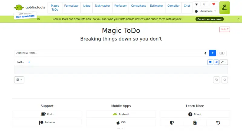 Magic ToDo's website