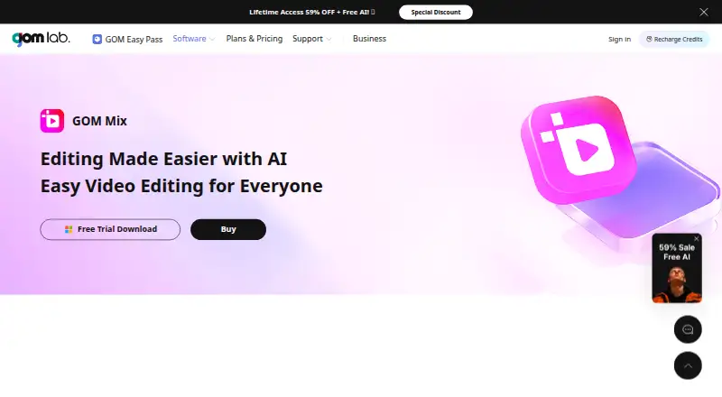 The GOM Mix homepage