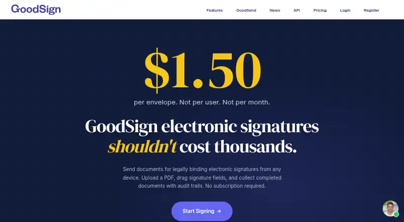 GoodSign's website