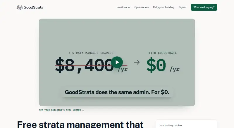 GoodStrata's website