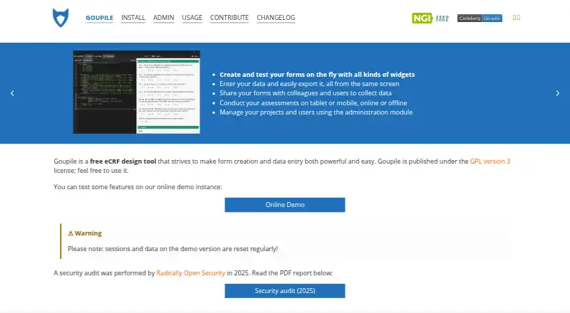 Goupile's website