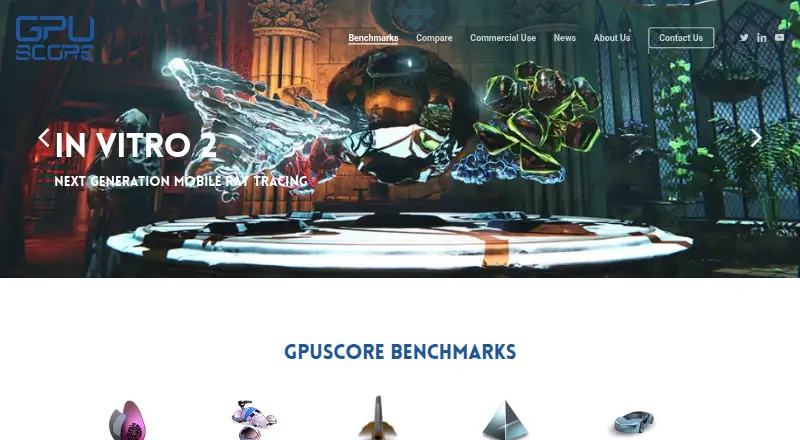 GPUScore's website