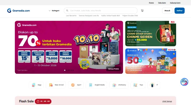 Gramedia.com's website