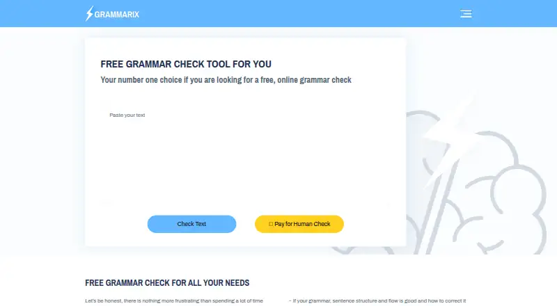 Grammarix's website