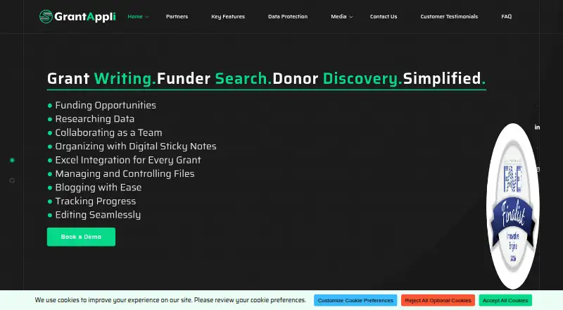 GrantAppli's website