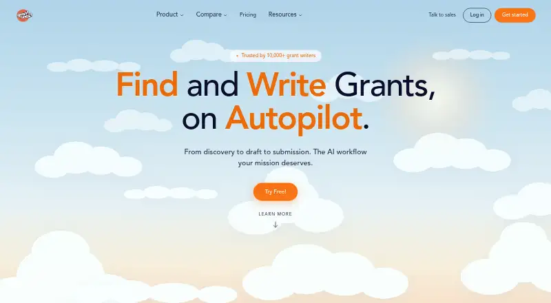 Grantboost's website