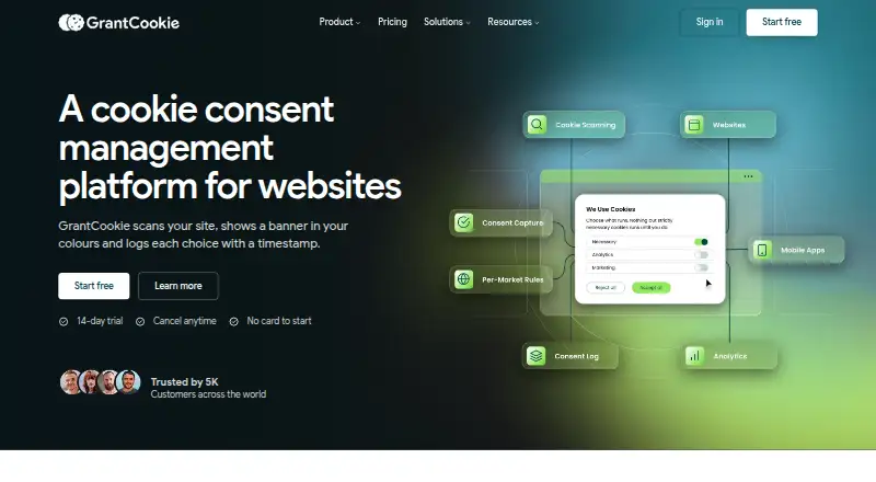 The GrantCookie homepage