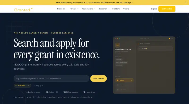 Granted AI's website