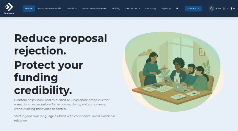 Grantora's website