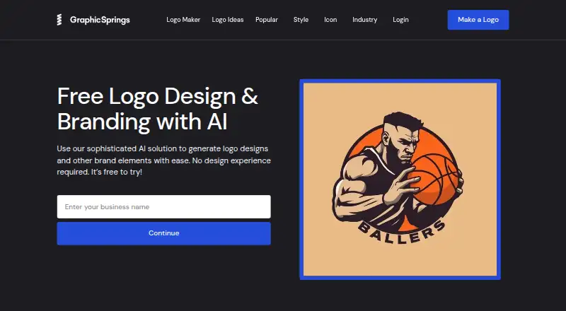 The GraphicSprings homepage