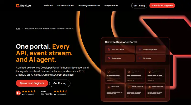 Gravitee Developer Portal's website