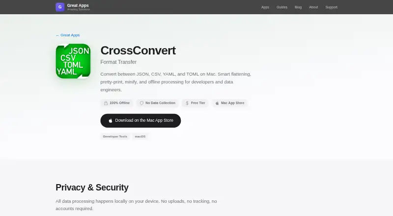 CrossConvert's website