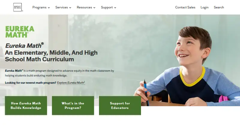 The Eureka Math homepage