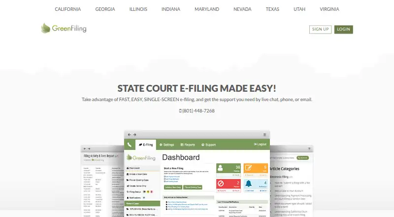 Green Filing's website