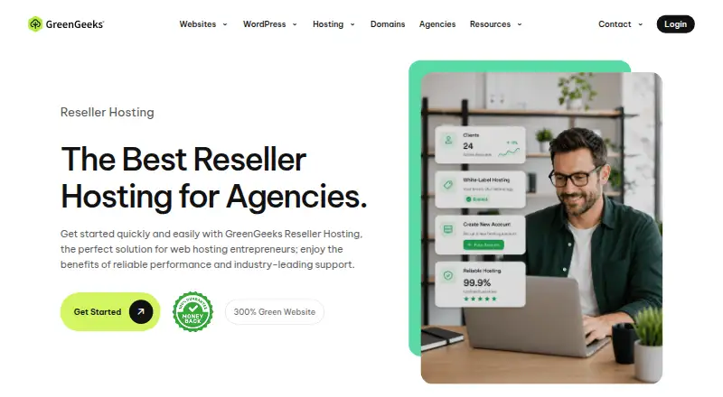 GreenGeeks Reseller Hosting's website