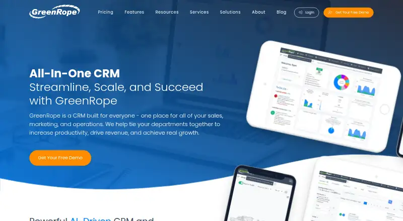 The GreenRope homepage