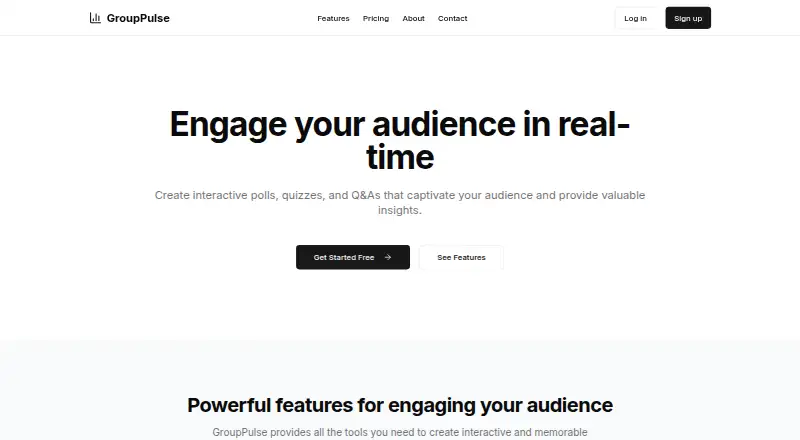 GroupPulse's website