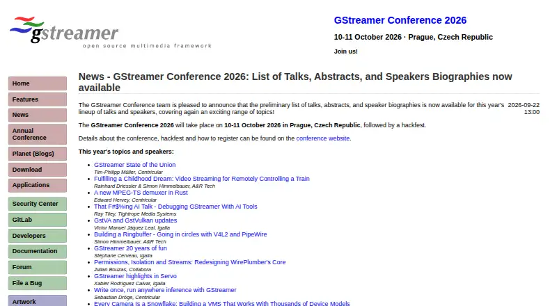 GStreamer's website