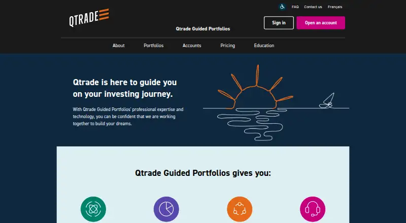 Qtrade Guided Portfolios's website
