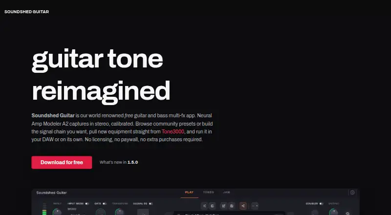 Soundshed Guitar's website