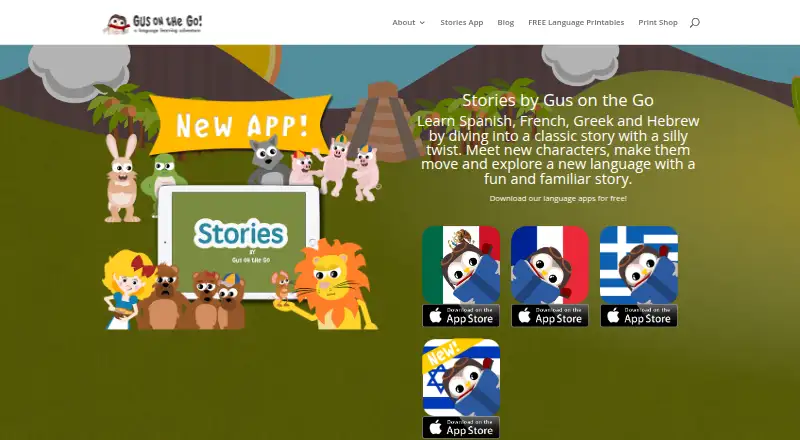 The Gus on the Go homepage