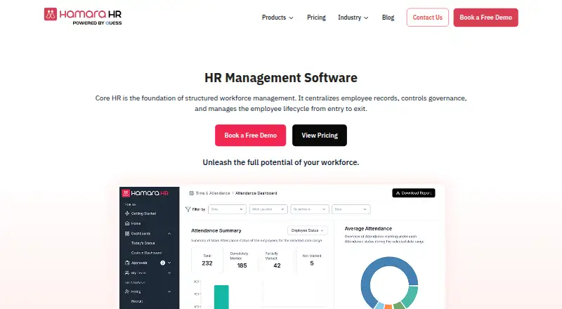 The Hamara HR homepage