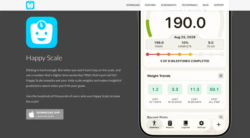 The Happy Scale homepage