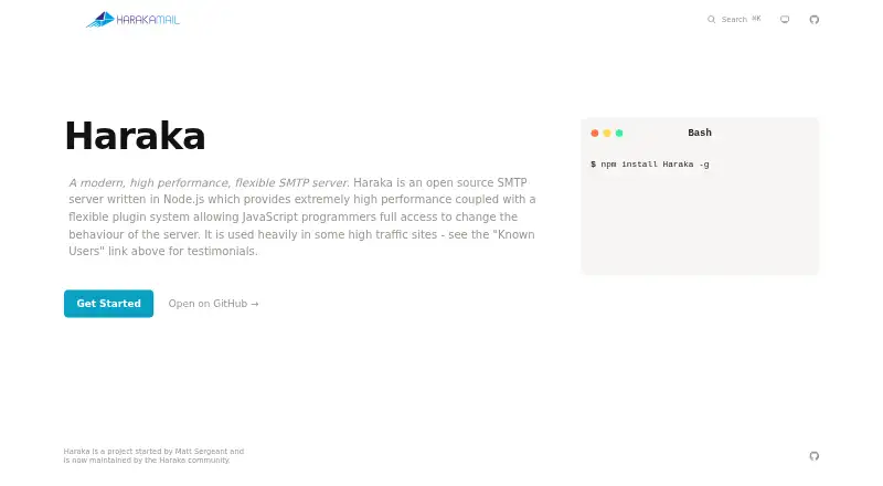 Haraka's website