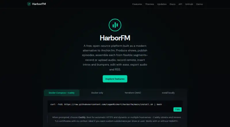 HarborFM's website