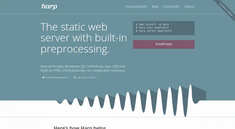 Harp's website