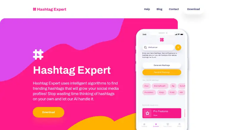 Hashtag Expert's website