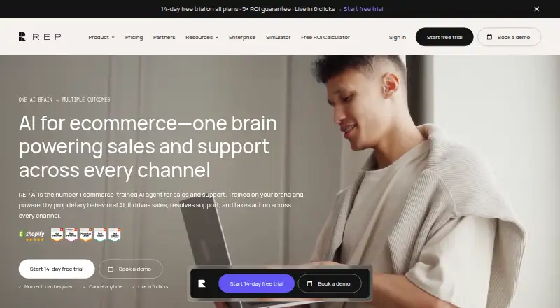The REP AI homepage