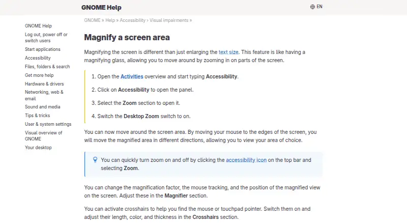 GNOME Shell Magnifier's website