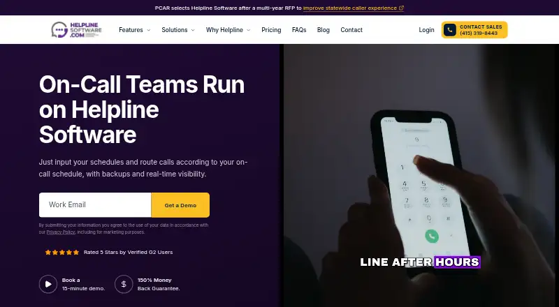 Helpline Software's website