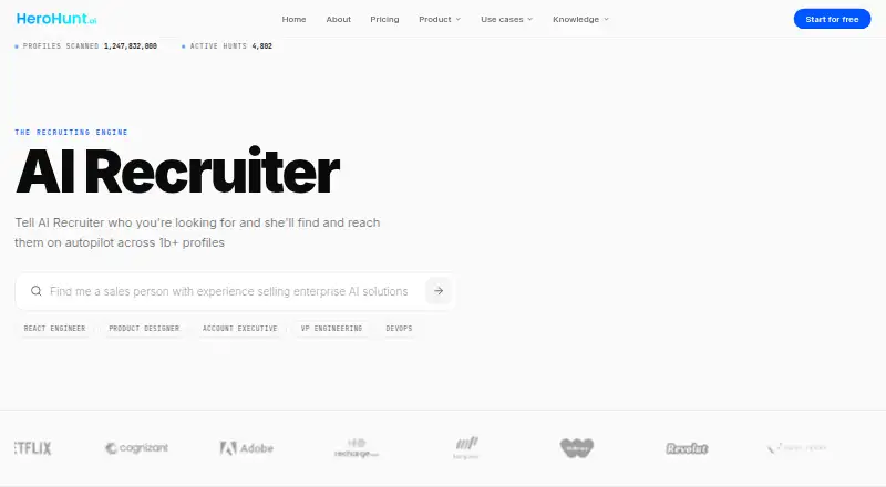 HeroHunt.ai's website