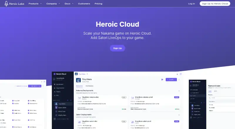 Heroic Cloud's website
