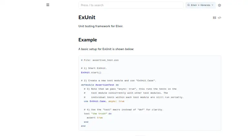 ExUnit's website