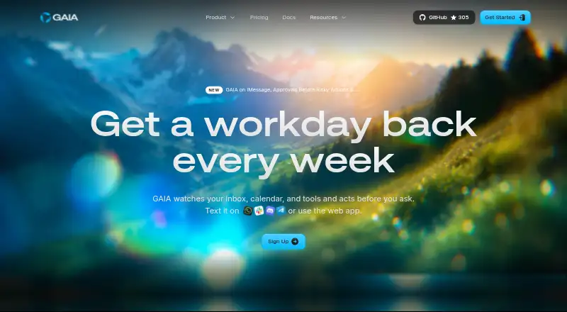 GAIA's website