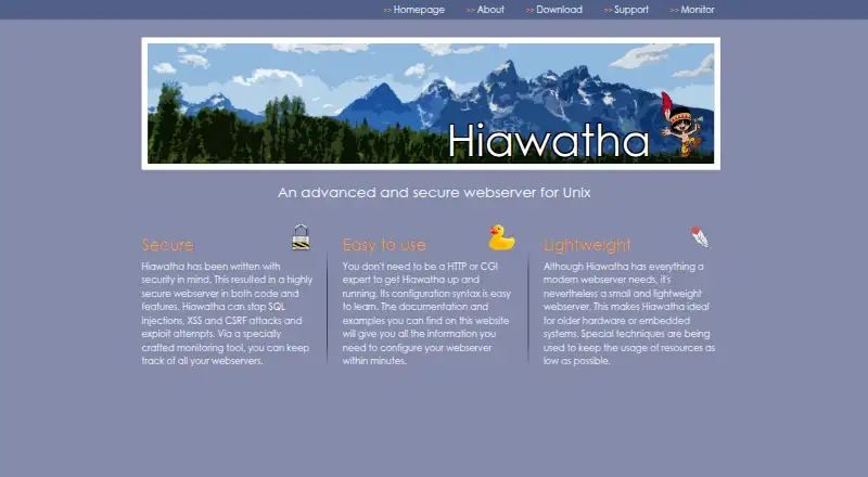 Hiawatha's website