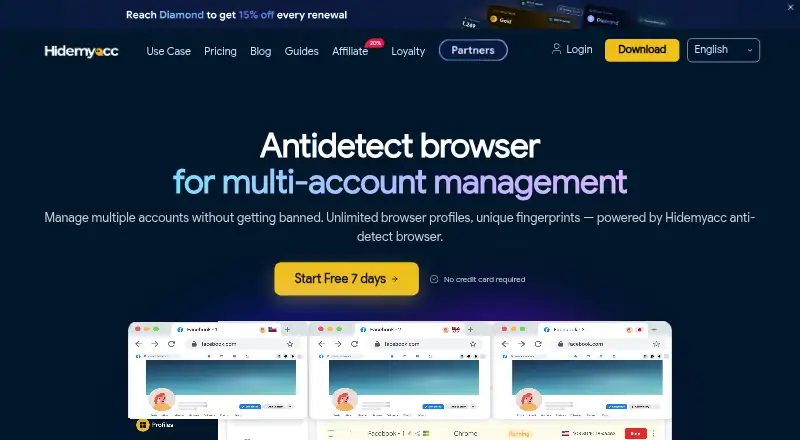 The Hidemyacc homepage