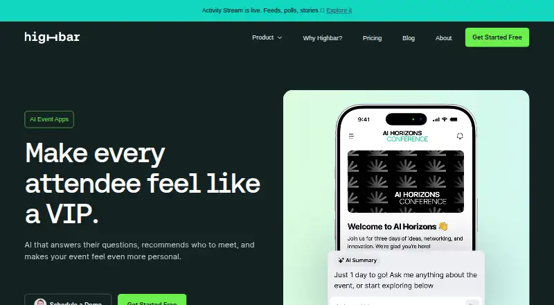 The Highbar Lead Retrieval homepage