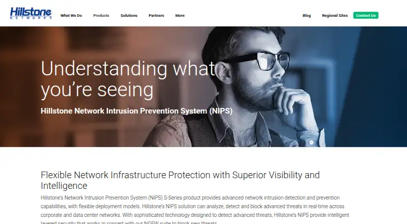 Hillstone Network Intrusion Prevention System's website