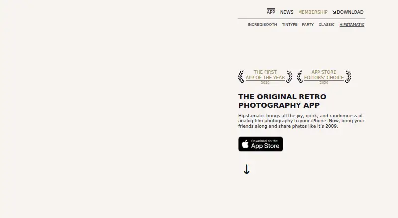 Hipstamatic's website