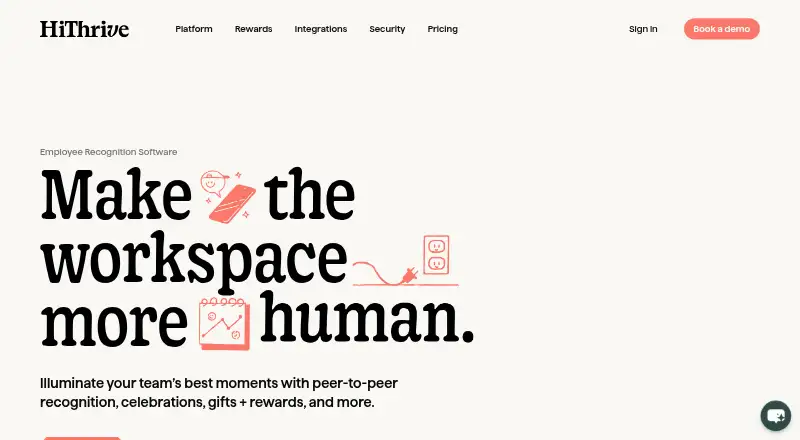 The HiThrive homepage