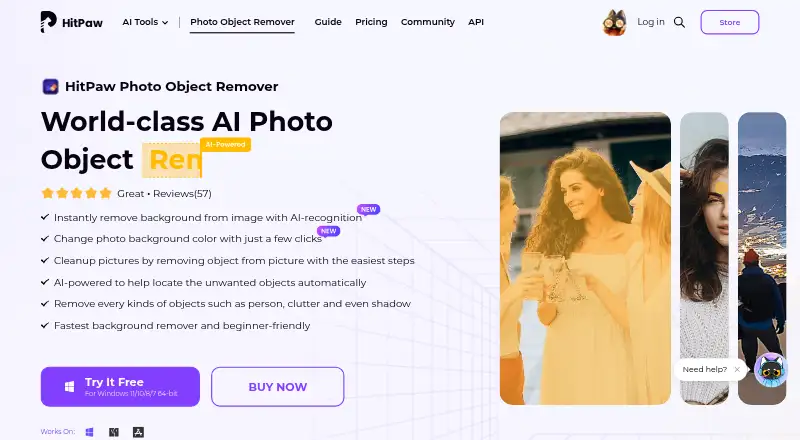 HitPaw Photo Object Remover's website