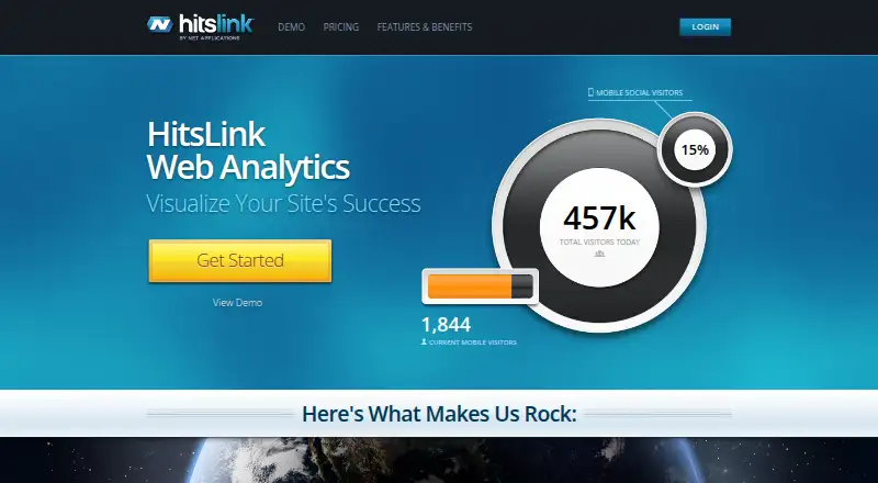 The HitsLink homepage